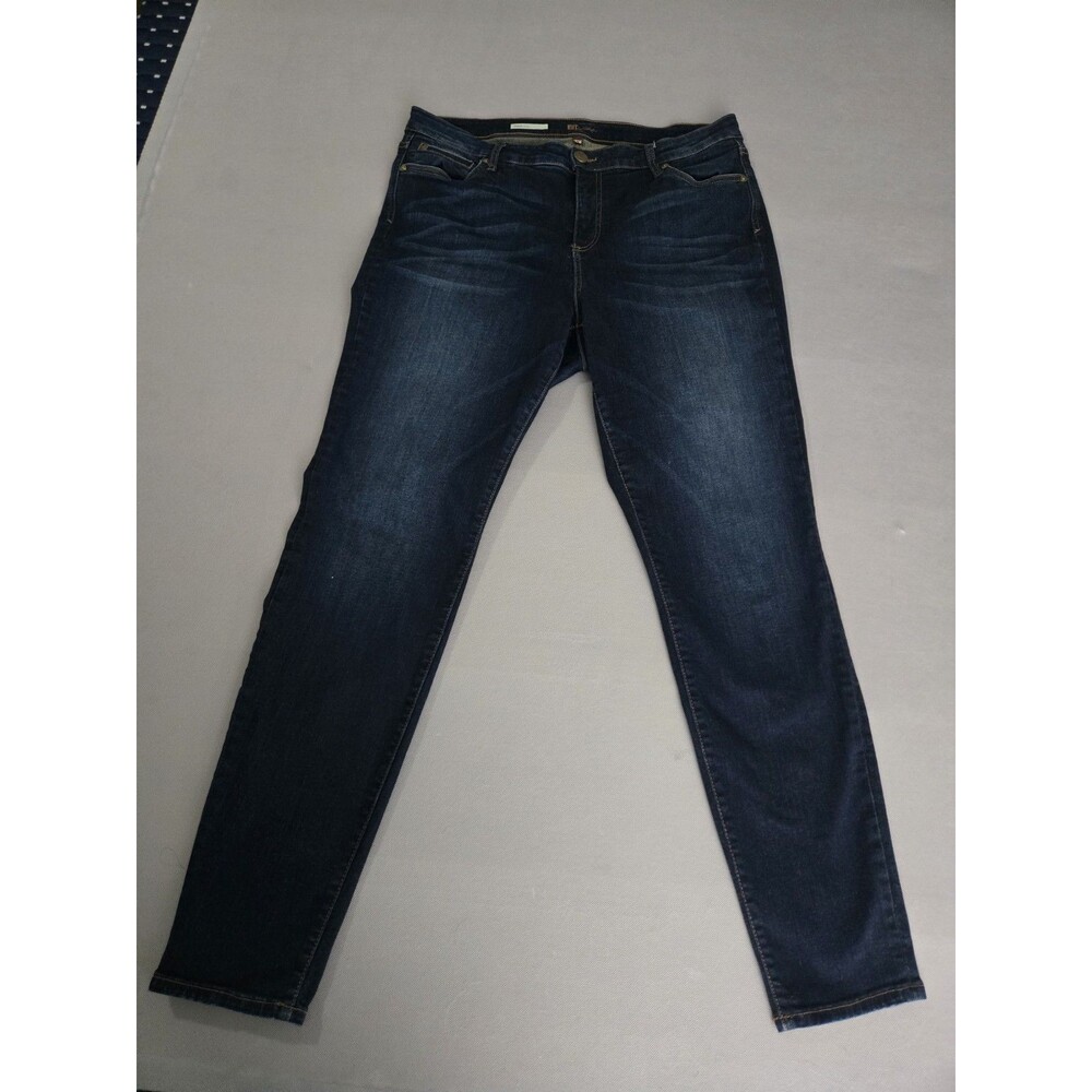 KUT from the Kloth Jeans Women's Size 16W Diana Skinny Dark Wash Denim Stretch